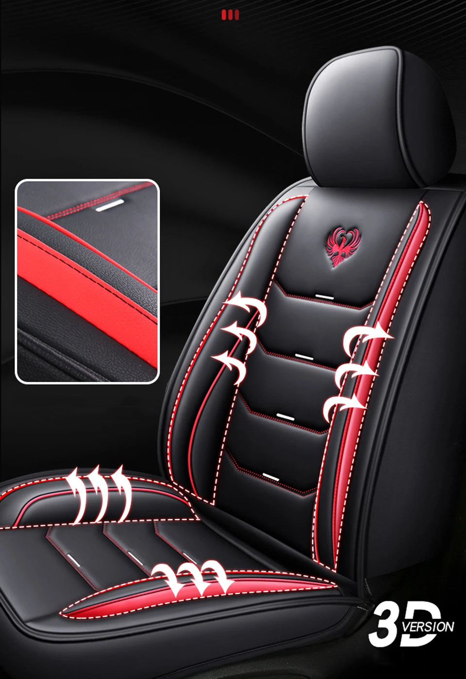 Universal Leather Car Seat Cover - Interior Accessories for Enhanced Protection and Style - Delicate Leather