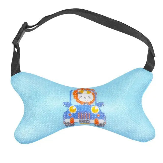 Children's Car Head Pillow - H-Shape Car Sleeping Neck Head Support Travel Cushion