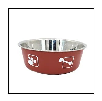 Non-slip Dog Bowls for Small Medium Large Dog Feeder Bowls Drinkers Stainless Steel High Capacity Pet Food Container Supplies - Delicate Leather