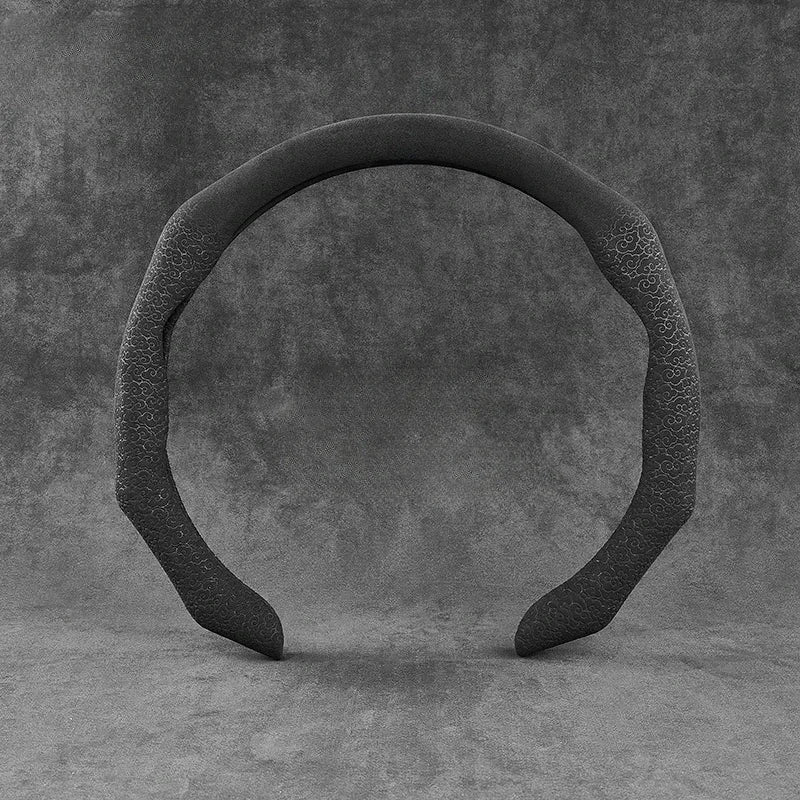 Car Texture Turned Fur Steering Wheel Cover - Delicate Leather