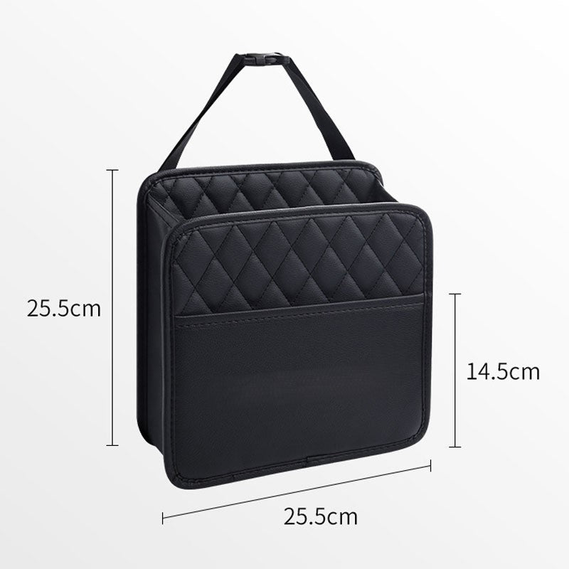 Seat Storage Bag - PU Leather Box Storage Bag for Car Accessories - Delicate Leather