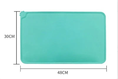 Pet Silicone Food Mat Portable Waterproof Leak-Proof Non-Slip Feeding Mats Bowl Pad Cushion For Cats Dogs Pet Items - Delicate Leather