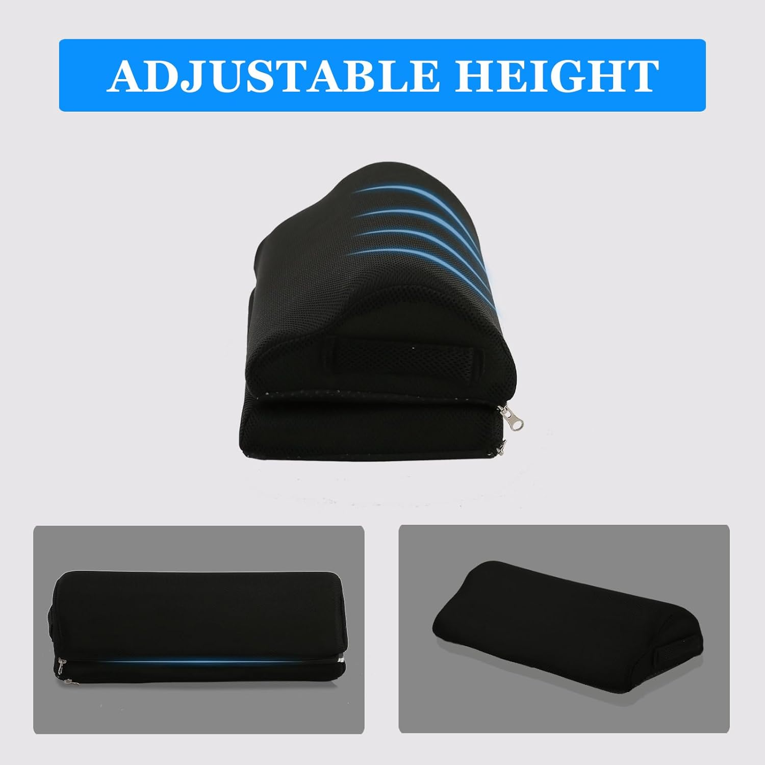 Adjustable Memory Foam Foot Rest for Under Desk – Ergonomic Support for Back & Hip Pain Relief - Delicate Leather