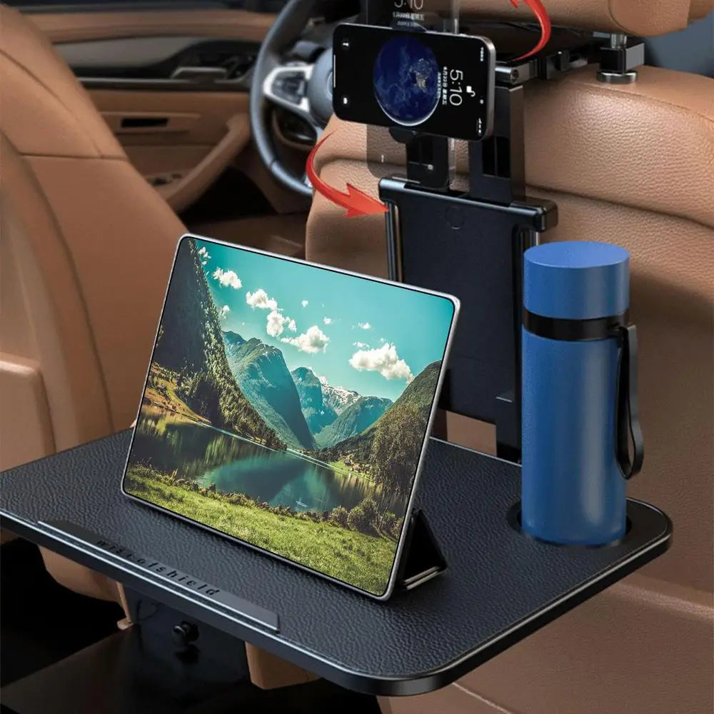 2-in-1 Car Steering Wheel Tray - Perfect for Eating & Convenience - Delicate Leather