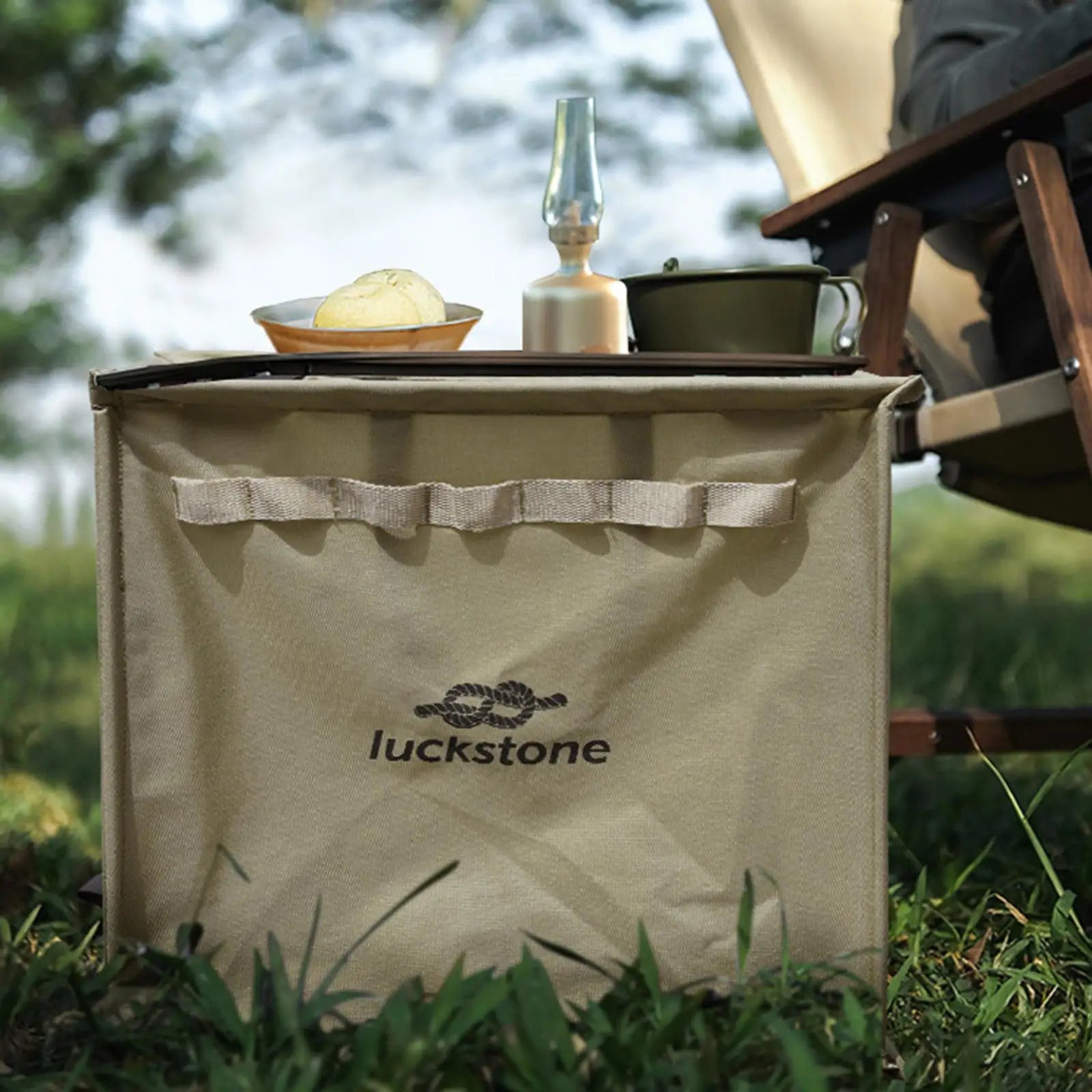 Throwing Rock Climbing Gear Storage Bag - Outdoor Mountaineering Camping Cookware Organizer - Delicate Leather