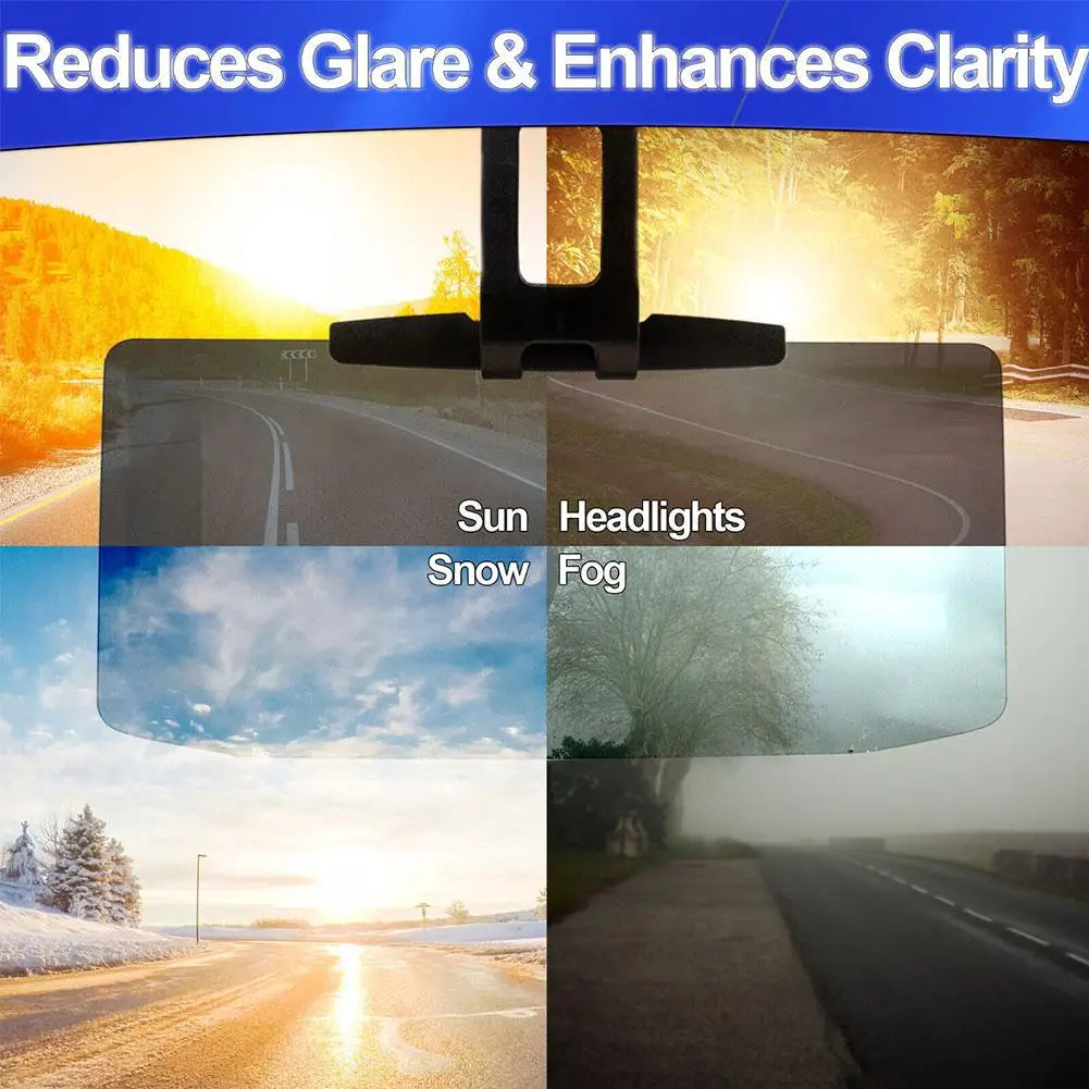 Car Sun Visor Anti-Glare Sunshade Extender for Car Polarized Sun Visor Extender Protect From Sun Glare UV - Delicate Leather