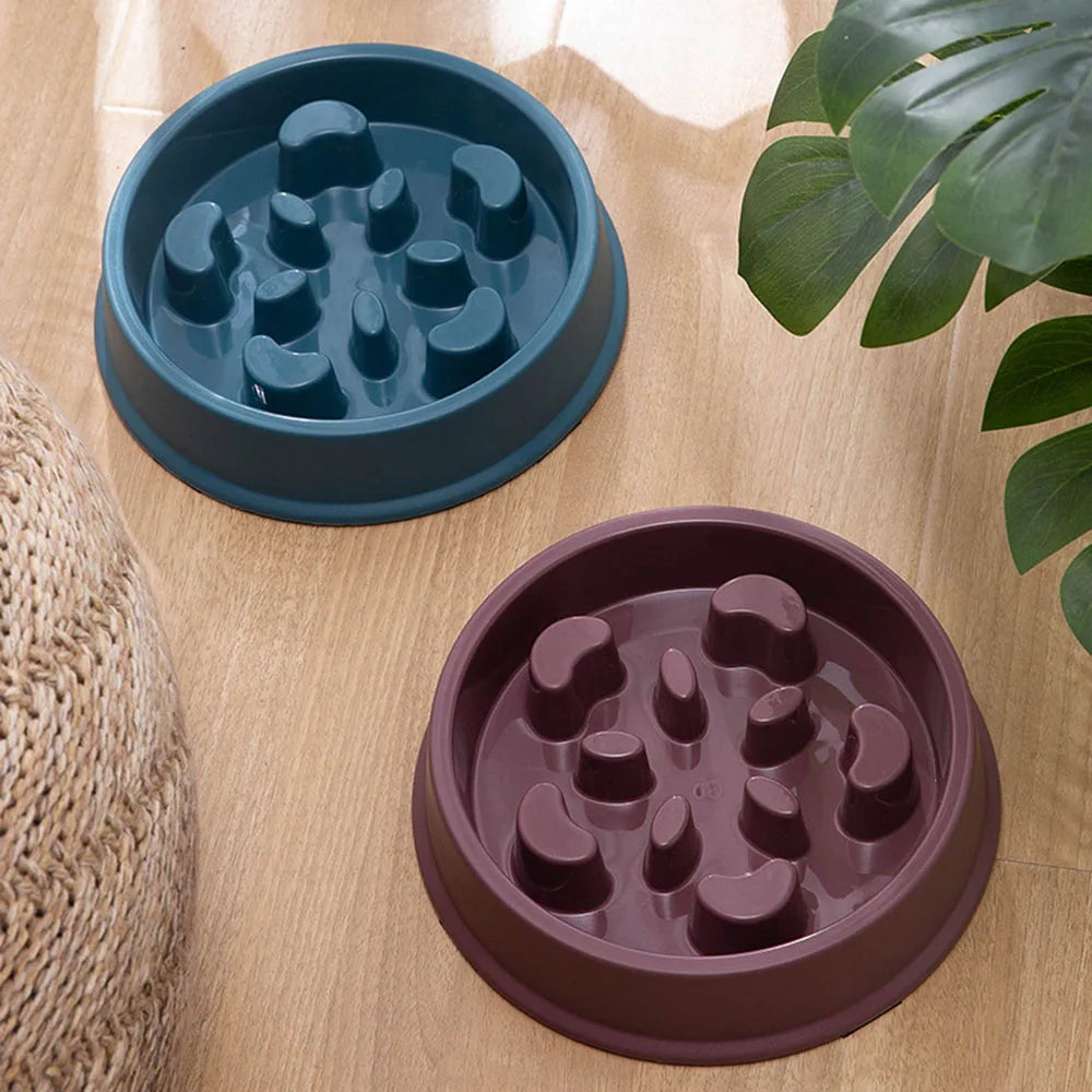 Pet Slow Food Bowl Small Dog Choke-proof Bowl Non-slip Slow Food Feeder Dog Rice Bowl Pet Supplies Available for Cats and Dogs - Delicate Leather