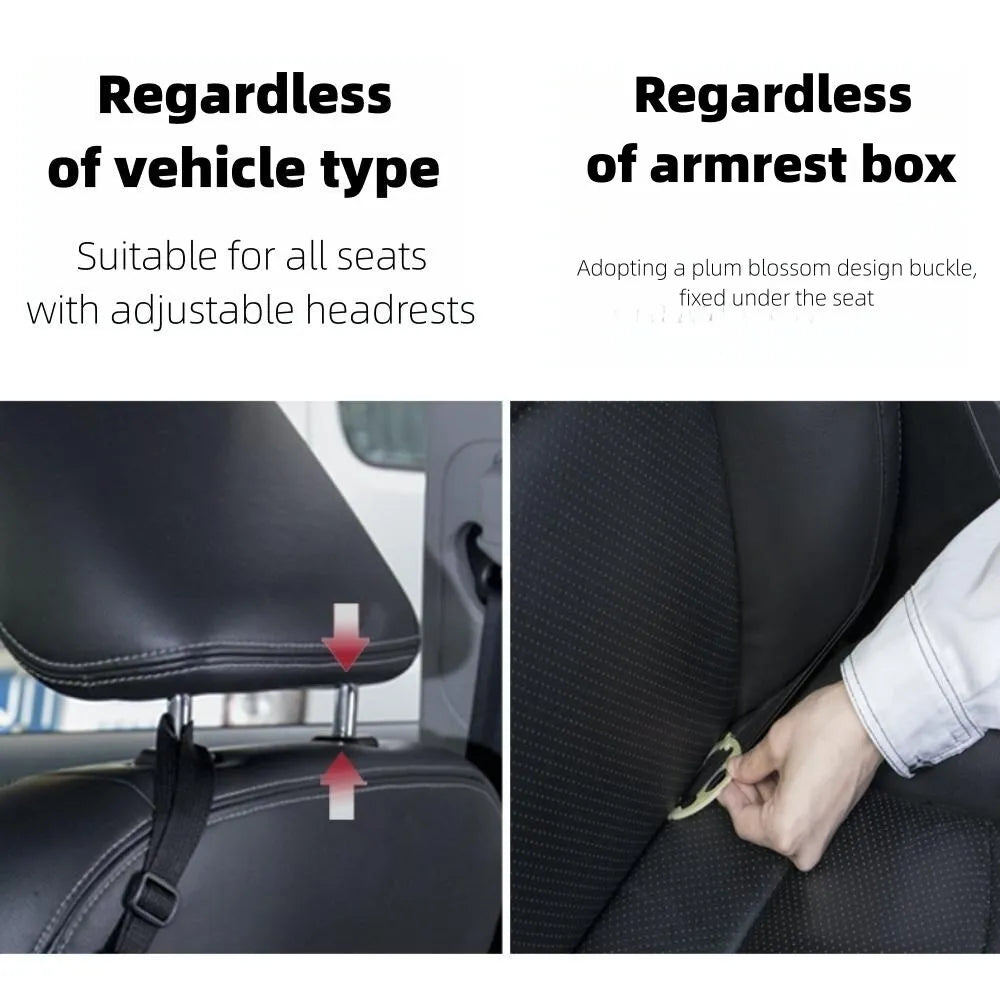 Car Seat Middle Hanger Storage Bag - Auto Handbag Holder Between Seats with Tissue and Water Cup Pockets - Interior Stowing and Tidying Solution - Delicate Leather