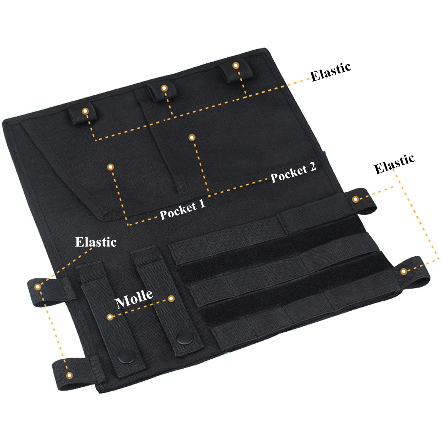 Sun Visor Organizer Bag for Car Interior Accessories - Multifunction Multi Pocket - Delicate Leather