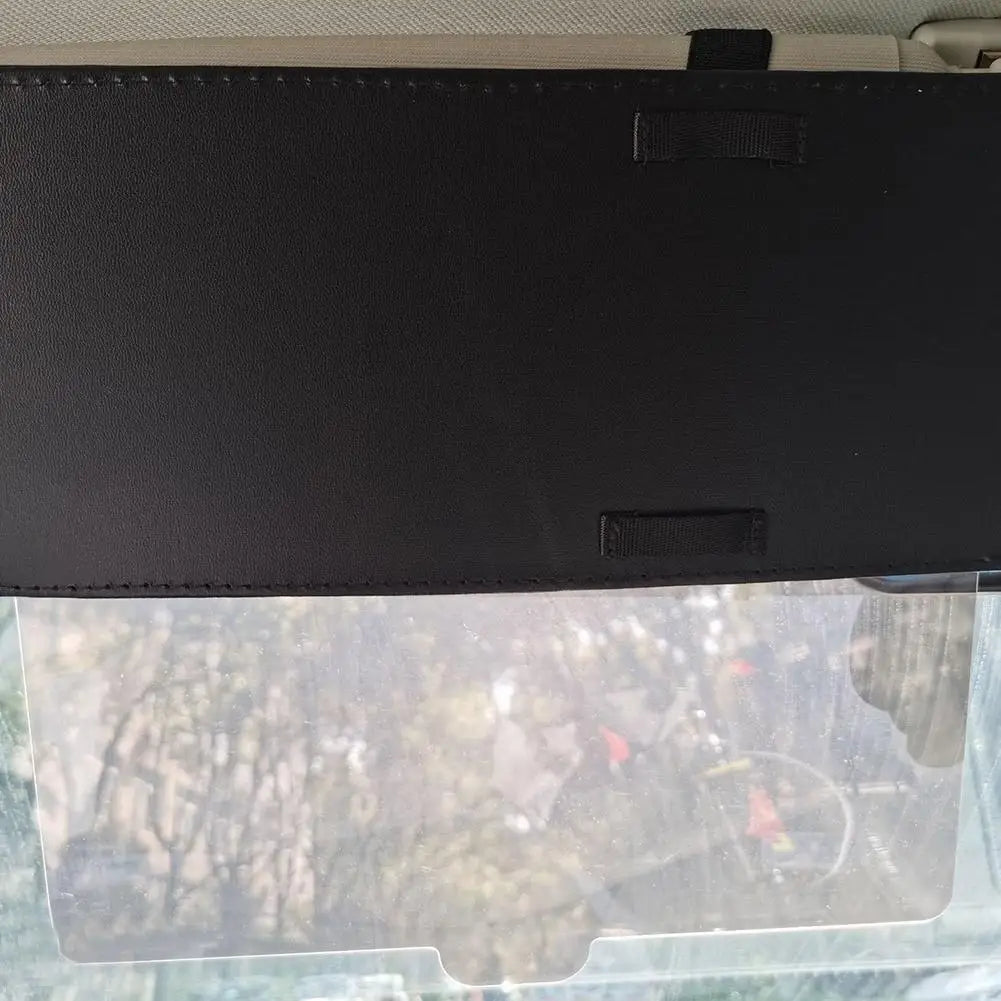 Car Sun Visor Extension Extender Front Side Window Sun Adjustable Truck Elastic Visor Bands Polarized Shade Anti-Glare - Delicate Leather