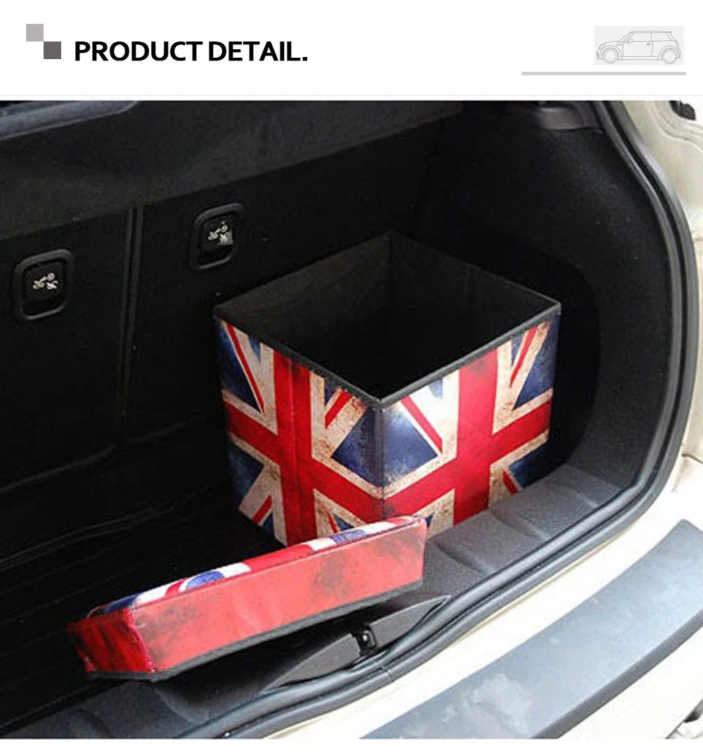 Large Collapsible Organizer Bag - Leather Car Trunk Storage Box