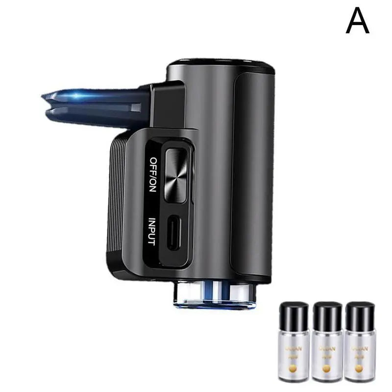 Car Electric Air Diffuser Aroma - Ultrasonic Car Air Vent Humidifier Mist Aromatherapy Air Freshener