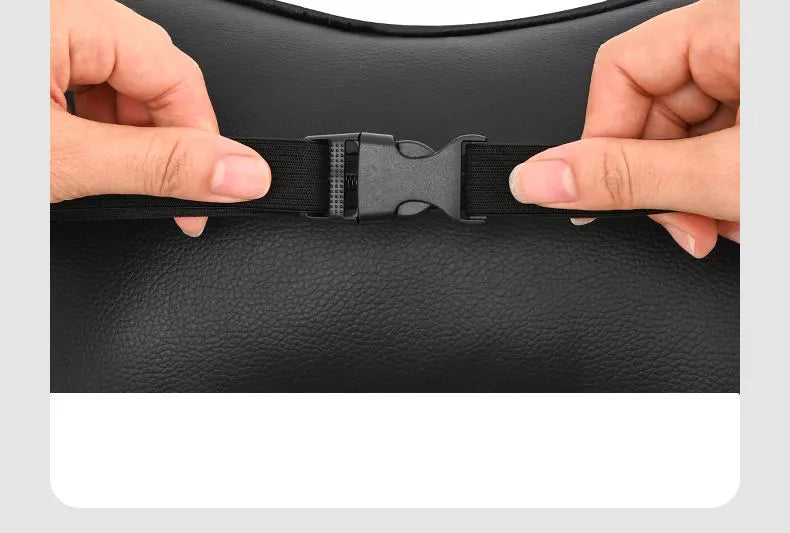 Breathable Car Seat Neck Pillow: Auto Head and Neck Support Cushion for Relaxation and Comfort - Delicate Leather