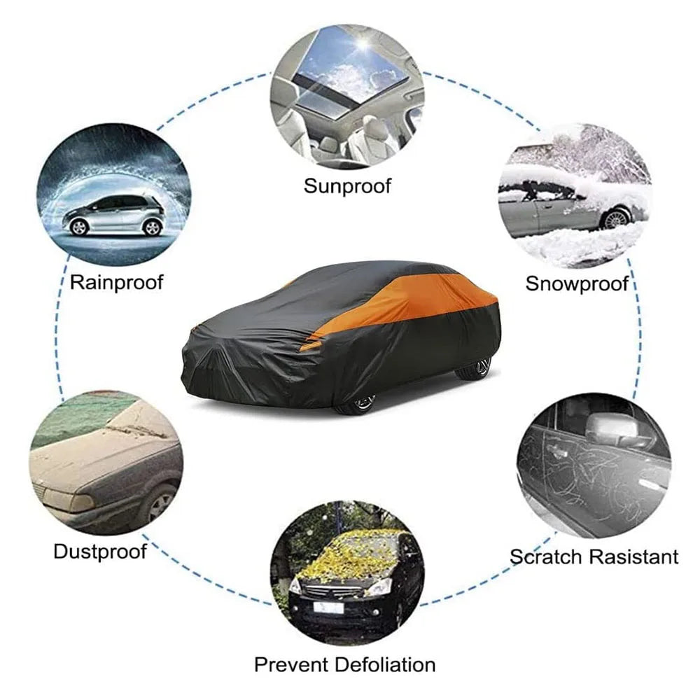 NEW Waterproof Car Covers for All Weather Protection - Fit for Sedan, SUV, Hatchback, MPV, Wagon - Delicate Leather