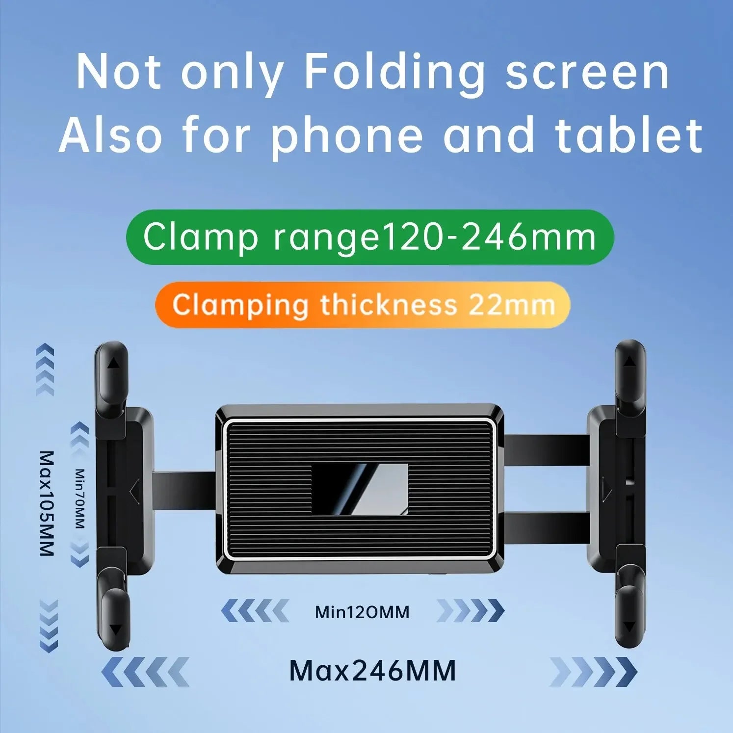 Car Headrest Tablet Mount Holder - 360 Degree Rotating Tablet Stand for Auto Rear Seat