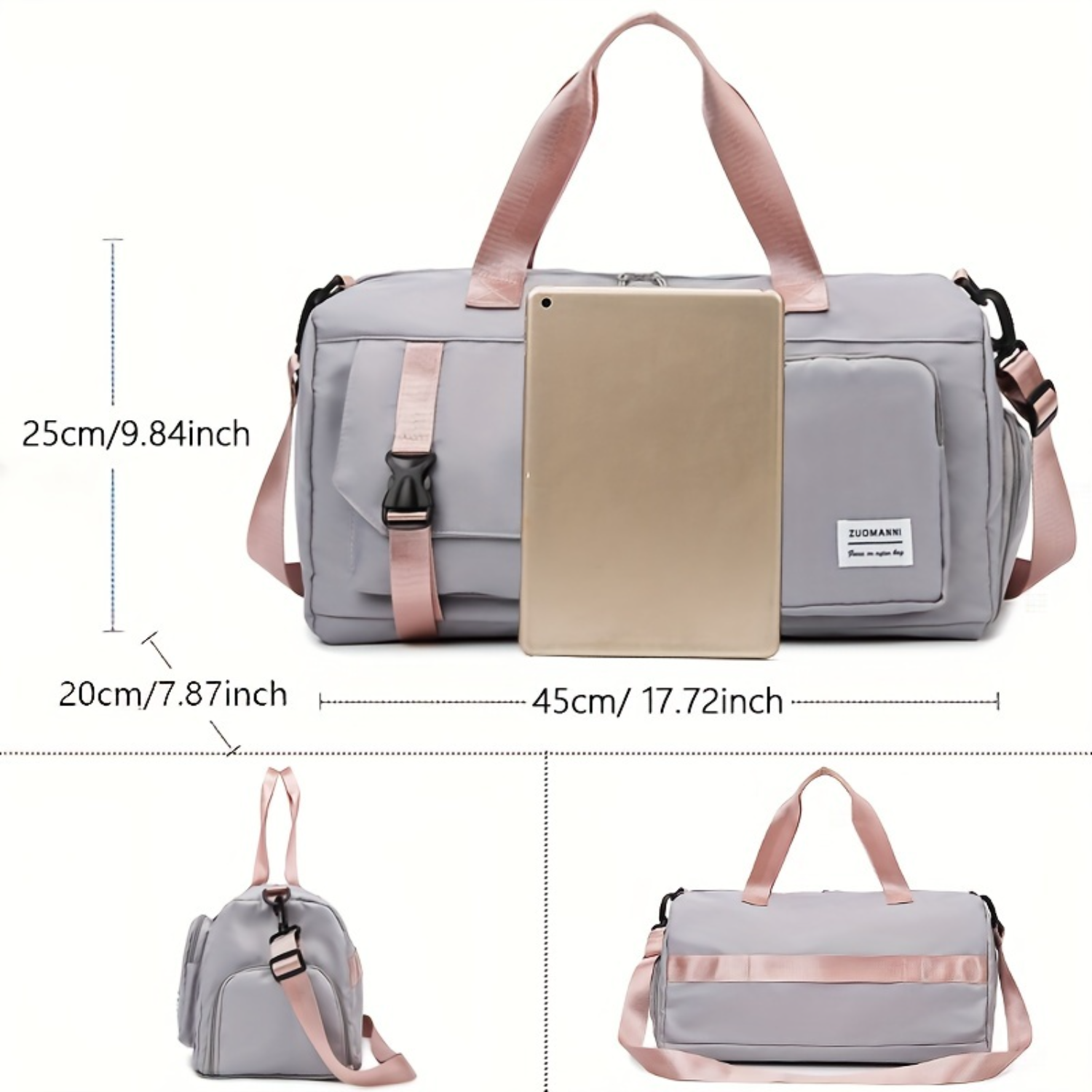 Large-Capacity Sports Gym Duffel Bag – Versatile Shoulder & Travel Training Bag - Delicate Leather