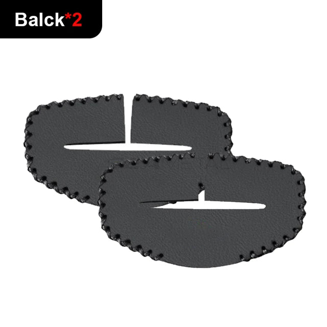 Leather Car Seat Belt Clip Extender Safety Seatbelt Lock Buckle Plug Cover - 2 Pack