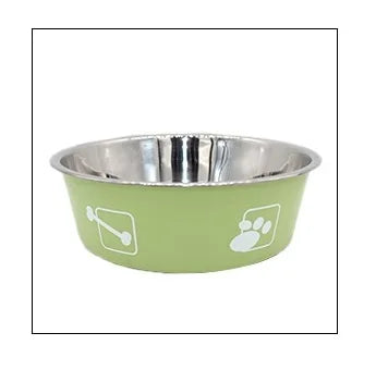 Non-slip Dog Bowls for Small Medium Large Dog Feeder Bowls Drinkers Stainless Steel High Capacity Pet Food Container Supplies - Delicate Leather