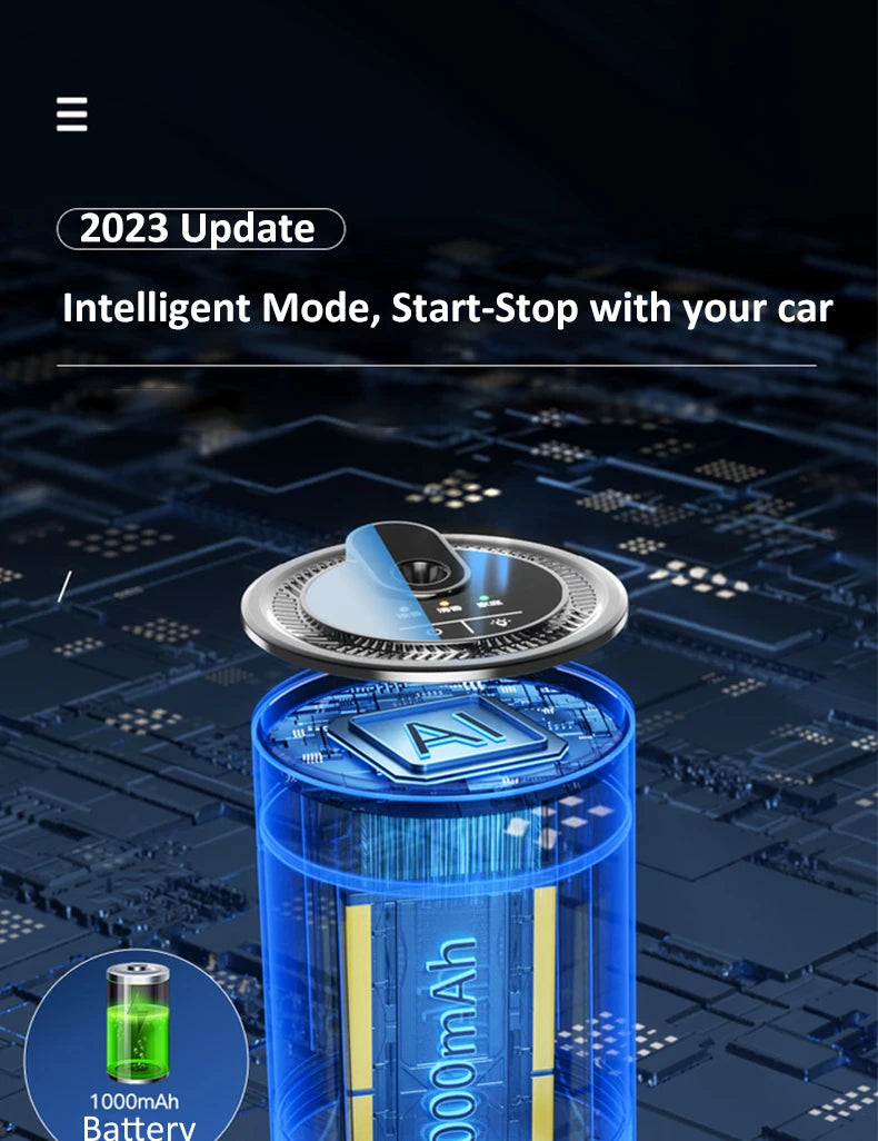 Car Aroma Diffuser with LED Starry Ambient Light - 50ml Cologne Perfume Air Freshener - Delicate Leather