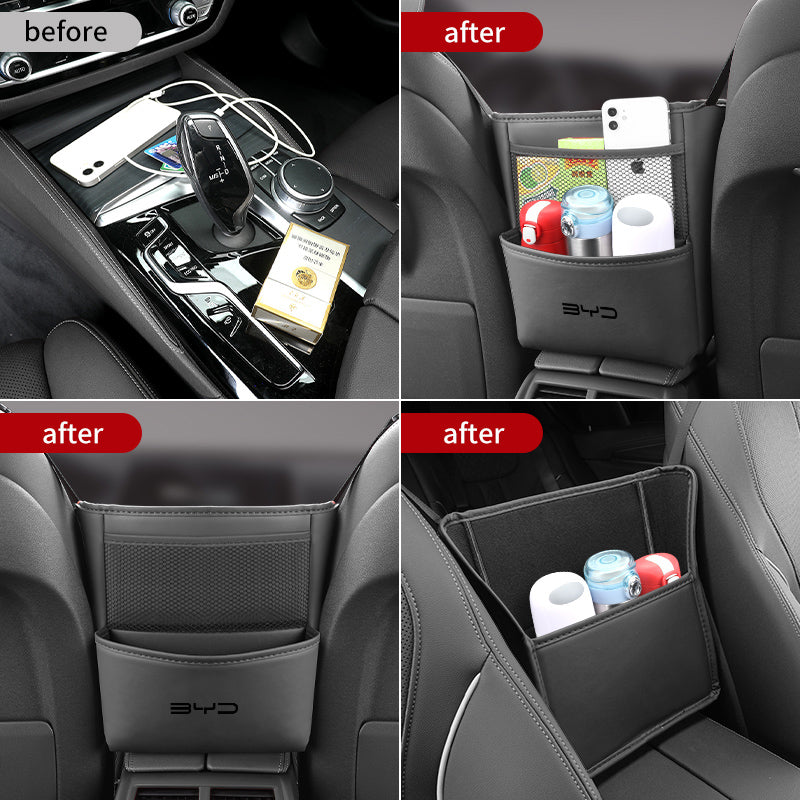 Car Seat Middle Hanger Storage Bag - Leather Seat Gap Organizer