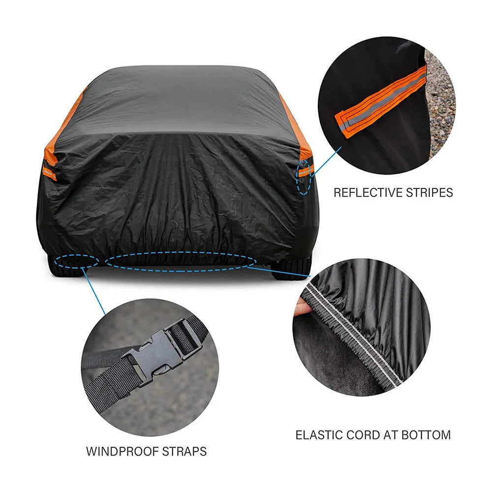 NEW Waterproof Car Covers for All Weather Protection - Fit for Sedan, SUV, Hatchback, MPV, Wagon - Delicate Leather