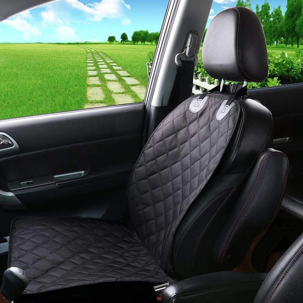 Rear Seat Waterproof Pet Protector Mat: Durable Travel Accessory for Cats and Dogs, Car Back Seat Safety Carrier Cover - Delicate Leather