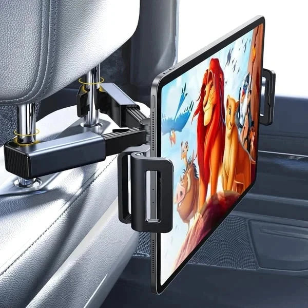 Car Headrest Tablet Mount Holder - 360 Degree Rotating for iPad Stand