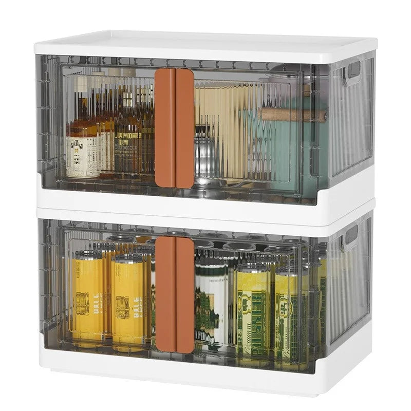 Outup Store Outdoor Camping Storage Box Folding Box Car Trunk Table Double Door Picnic Storage Kamp Car Camping Campismo Picnic - Delicate Leather