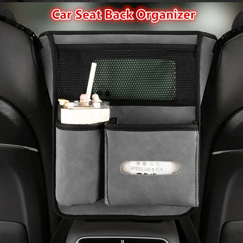 Car Seat Middle Handbag Storage Bag - Multifunctional Phone Pocket Pouch Holder and Back Seat Cover Protector