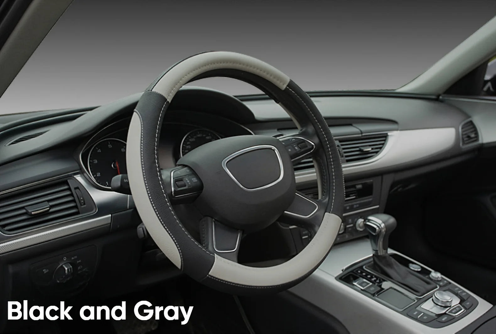 Moto Car Anti-Slip Leather Steering Wheel Cover - Universal Car Steering Wheel Protective Cover - Fashion Style - 38cm - Delicate Leather