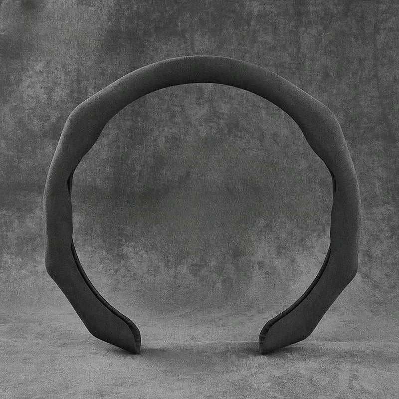 Car Texture Turned Fur Steering Wheel Cover - Delicate Leather