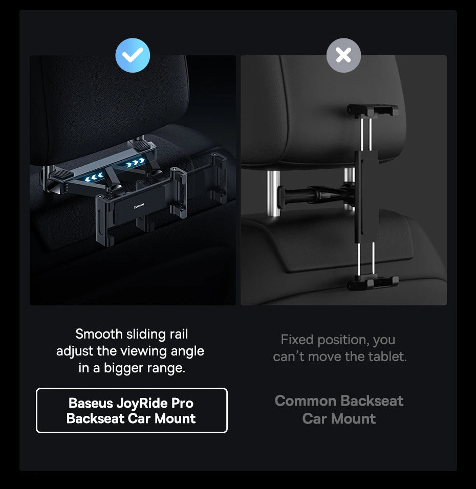 Car Back Seat Mount Tablet Car Holder - Delicate Leather