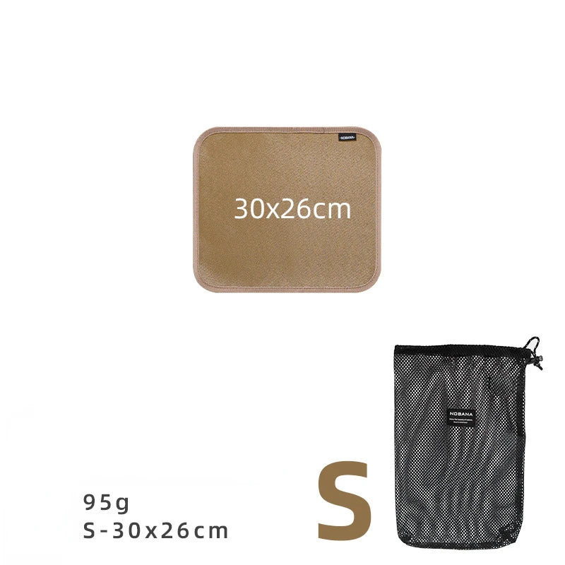 Fireproof Outdoor Camping Grill Mat - Silicone-Coated, Flame Retardant Protective Mat for Picnic and Barbecue, Essential BBQ Equipment - Delicate Leather