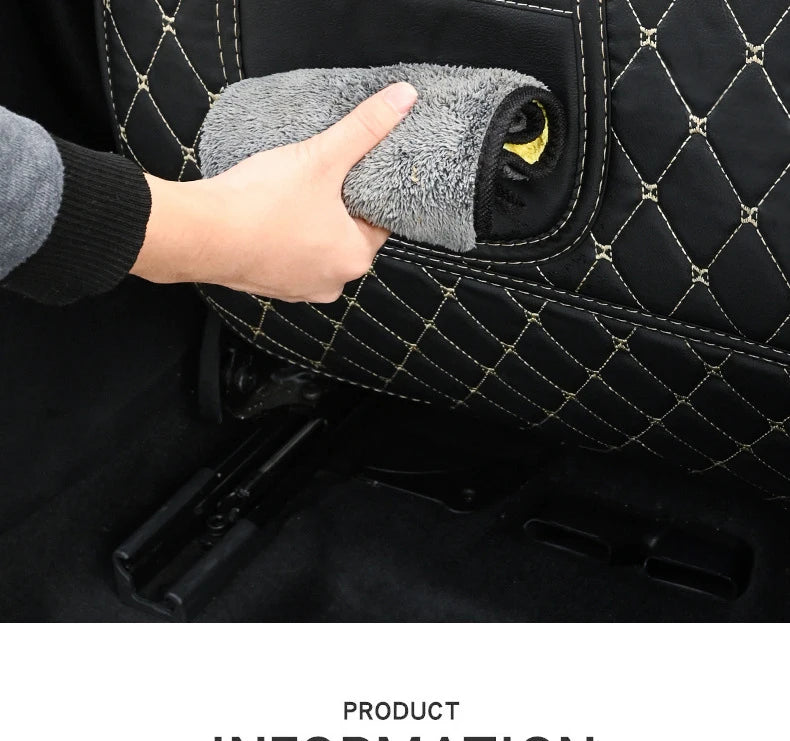 Car Seat Back Anti-Kick Protector Pad - Waterproof PU Leather Cover for Interior Protection and Cleanliness - Delicate Leather