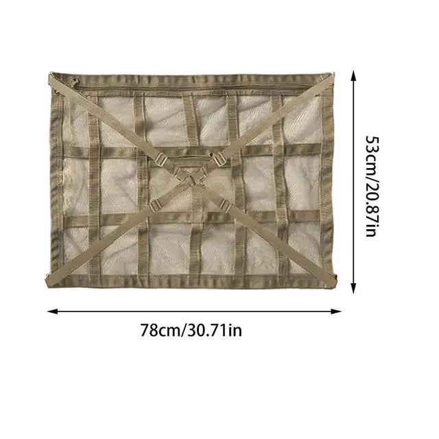 Car Ceiling Storage Net Cargo Storage for Car, Space-Saving Large Capacity Roof Luggage Net for Car RV - Delicate Leather