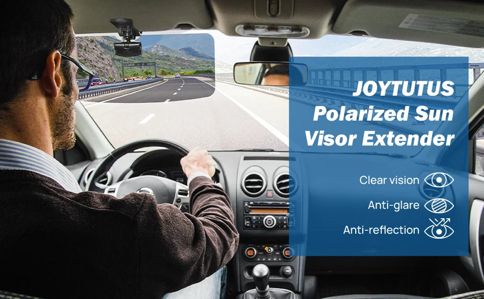 Universal Sun Visor Polarized Extender for SUVs Car Sunshade Anti-Glare Clear Adjustable Anti-Dazzle Blocker Accessories - Delicate Leather