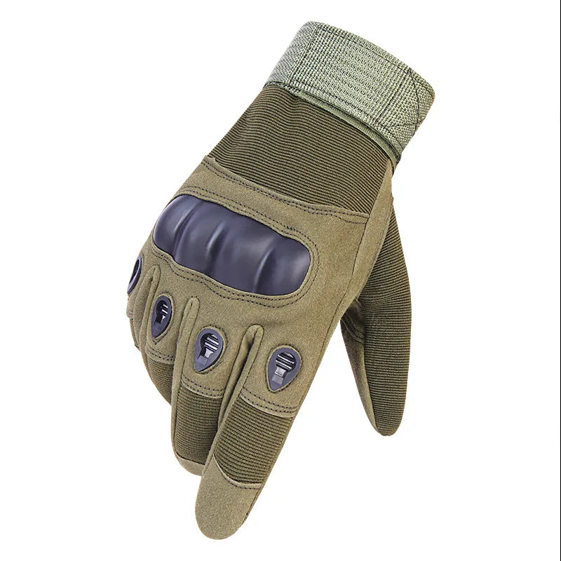 Tactical Military Gloves Shooting Gloves Touch Design Fitness Protection Sports Motorcycle Hunting Full Finger Walking Gloves - Delicate Leather