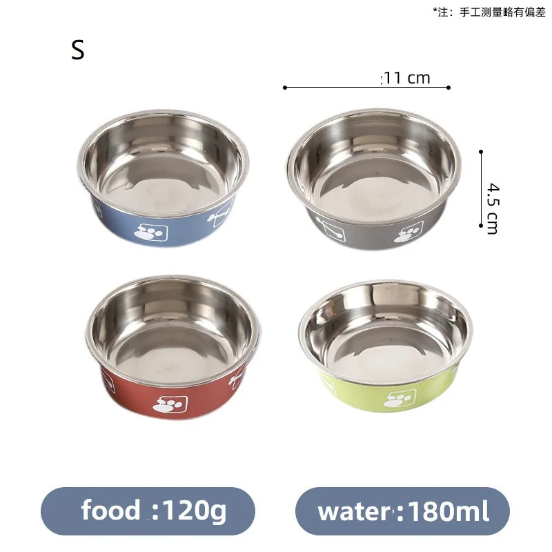 Non-slip Dog Bowls for Small Medium Large Dog Feeder Bowls Drinkers Stainless Steel High Capacity Pet Food Container Supplies - Delicate Leather