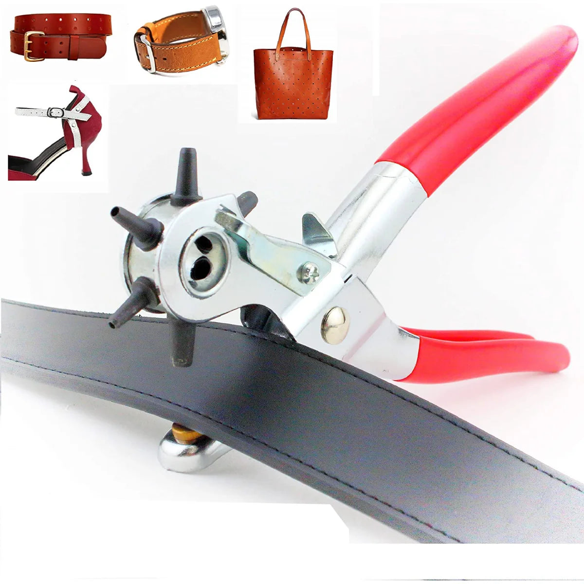Leather Hole Punch - 9" Belt Hole Puncher for Leather Heavy Duty - Delicate Leather