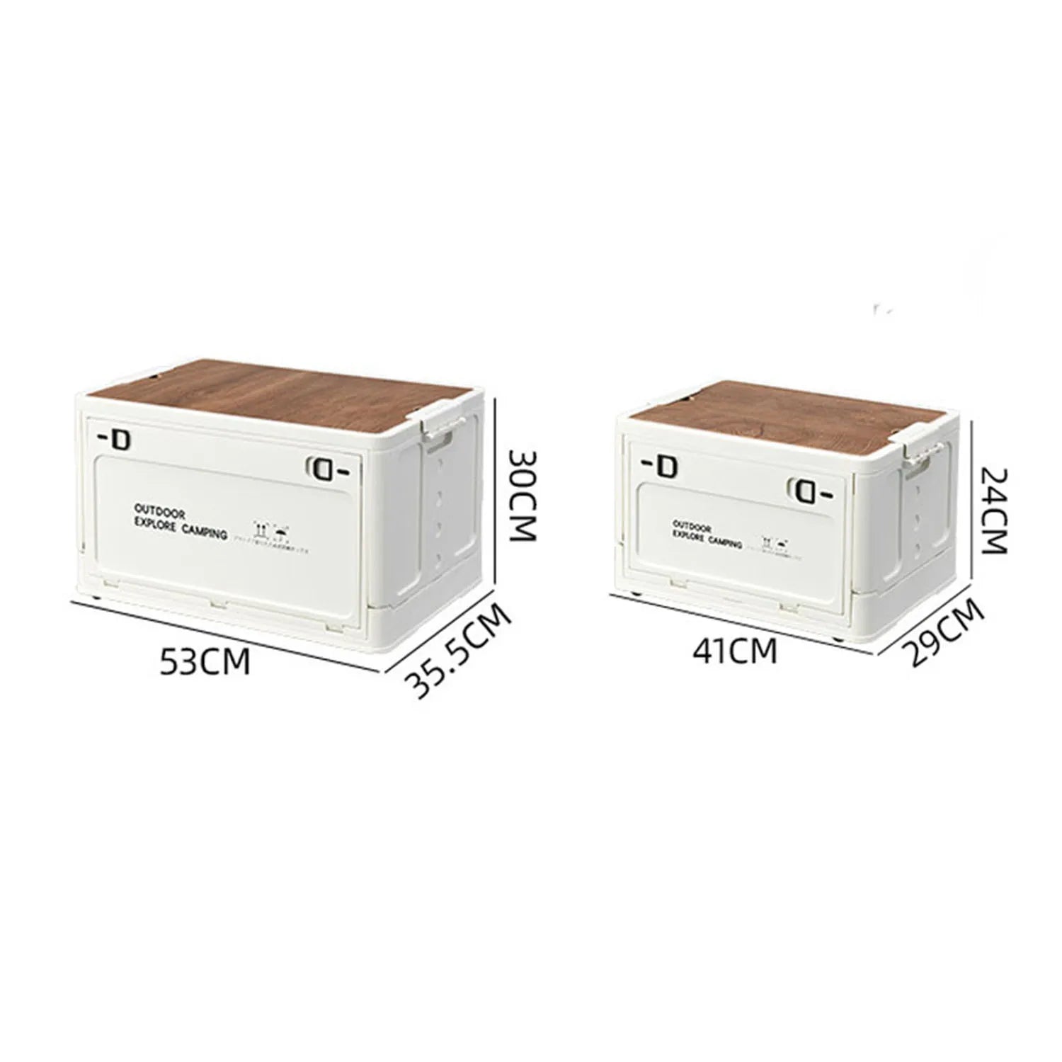 Multipurpose Outdoor Camping Folding Storage Box - Versatile Car and Food Storage Solution for Travel, Ideal for Camping Gear and Tableware Organization - Delicate Leather