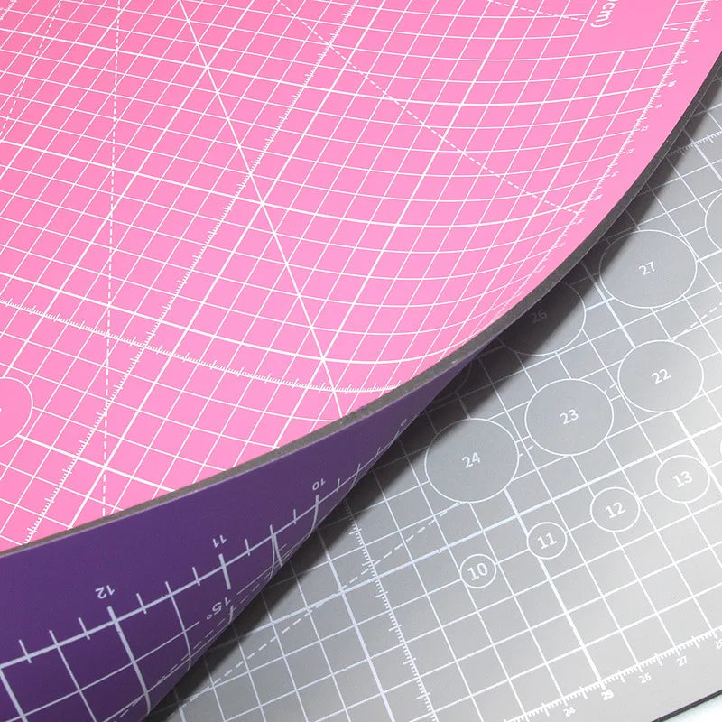 A3 Cutting Pad Colors Cut Plate PVC Cutting Mat Model Clay Cut Pad Rubber Stamp Engraving Plate Workbench Patchwork DIY Board - Delicate Leather
