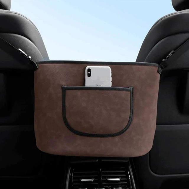 Car Seat Middle Handbag Storage Bag - Multifunctional Phone Pocket Pouch Holder and Back Seat Cover Protector