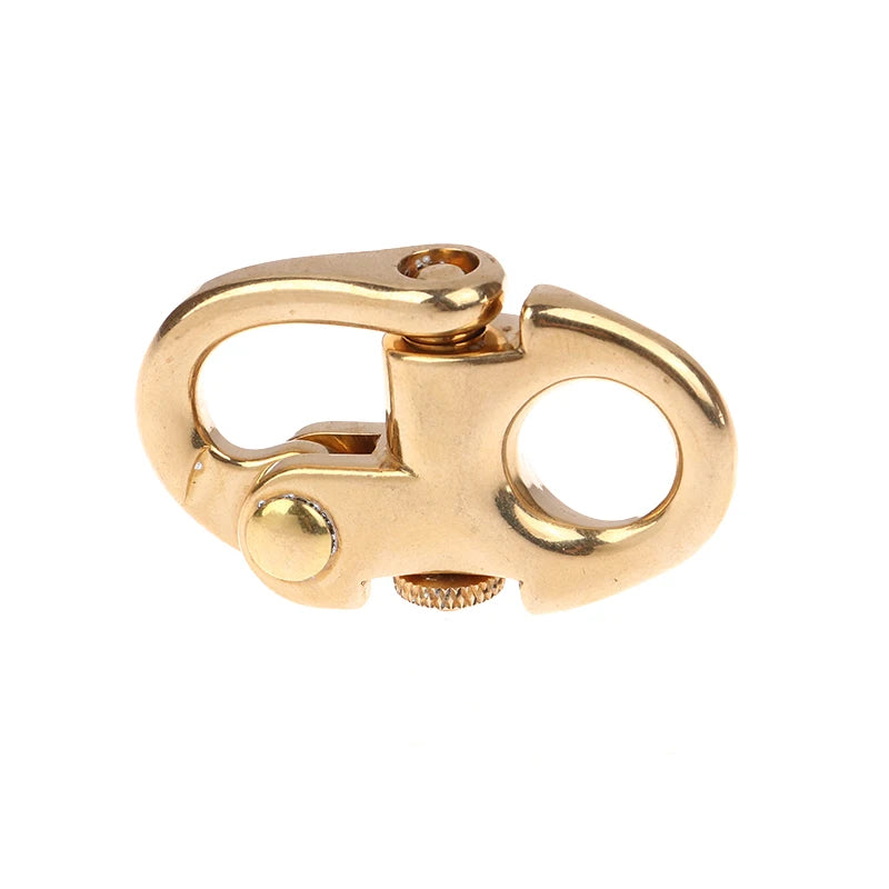 Solid Brass Buckle Clasp Keychain Ring Hook Screw Pin Joint Connector Bag Strap Leather Craft Accessories Parts - Delicate Leather