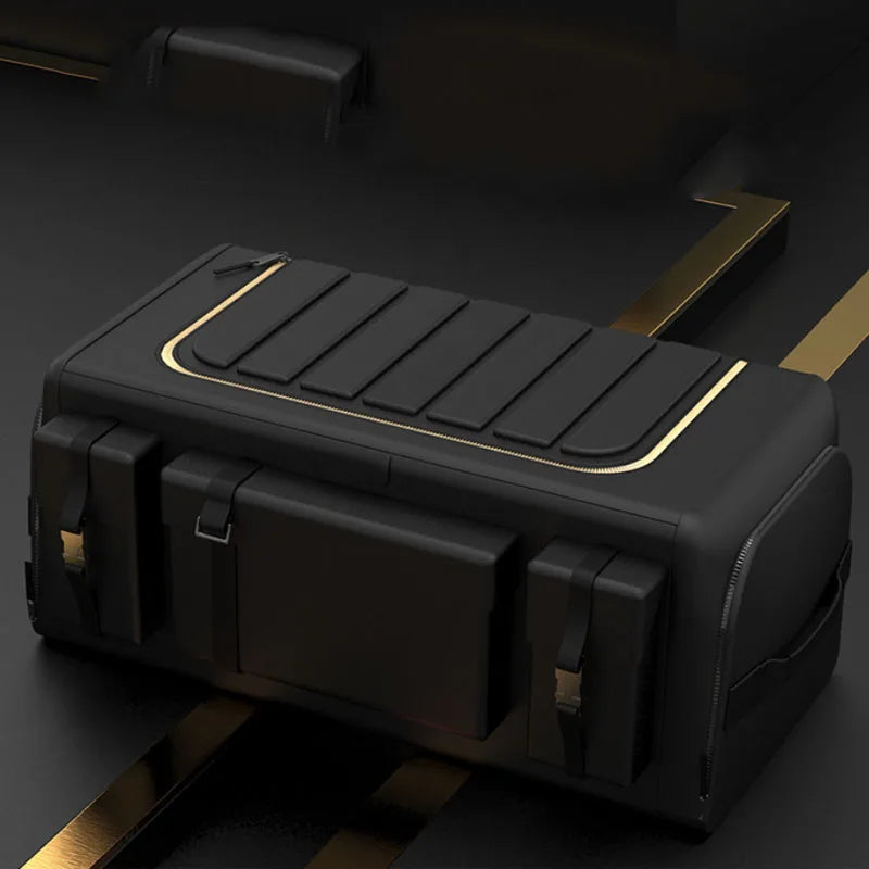Foldable Car Trunk Storage Box - High-Capacity Organizational - Delicate Leather