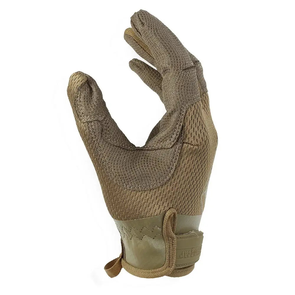 Outdoor Light Tactical Gloves Military Training Army Sport Climbing Shooting Hunting Riding Cycling Full Finger Anti-Skid Mittens - Delicate Leather