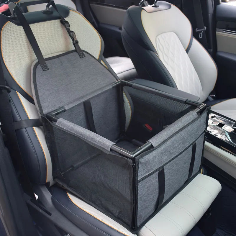 Waterproof Pet Car Seat Cover & Hammock for Small to Medium Dogs and Cats - Durable Travel Carrier Basket for Vehicle Safety - Delicate Leather