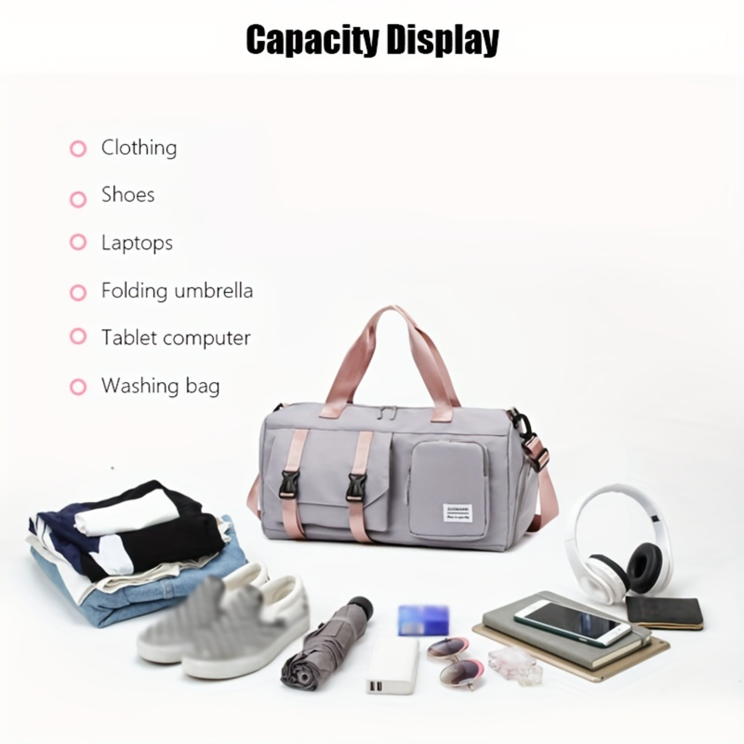 Large-Capacity Sports Gym Duffel Bag – Versatile Shoulder & Travel Training Bag - Delicate Leather