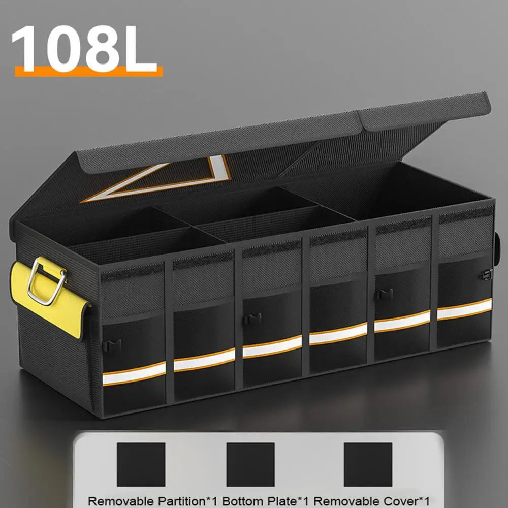 Car Trunk Organizer Box - 108L Large Capacity Auto Tools Storage Bag
