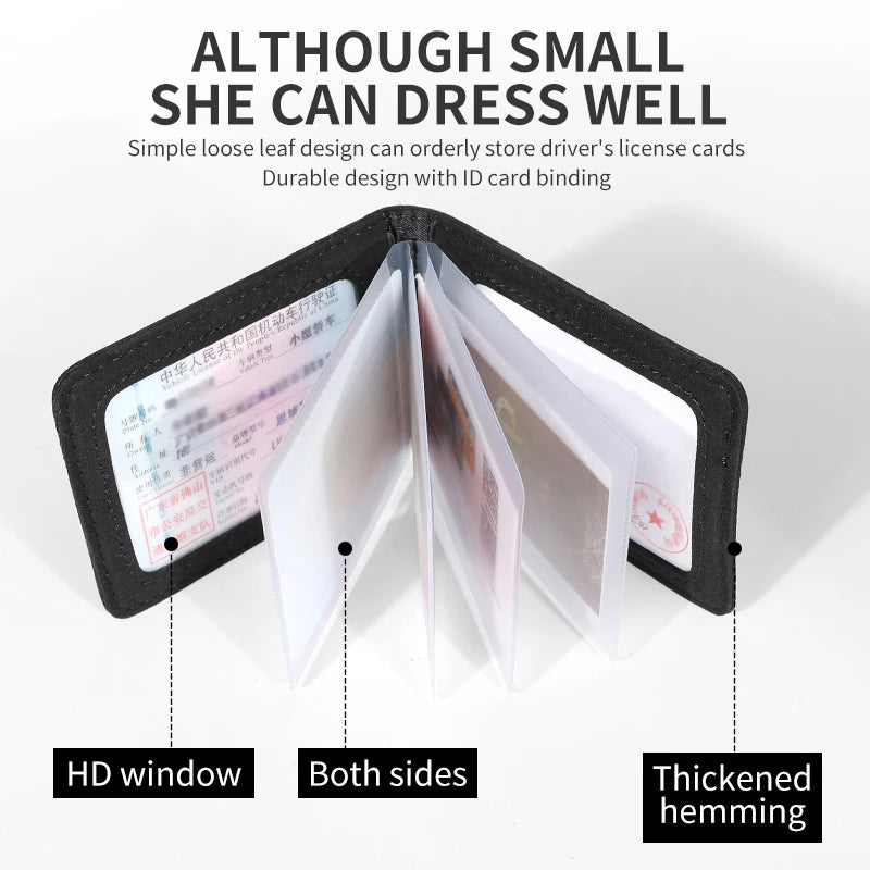 Car Driving License Bag - Card Credit Holder Purse Wallet Case Cover - Delicate Leather