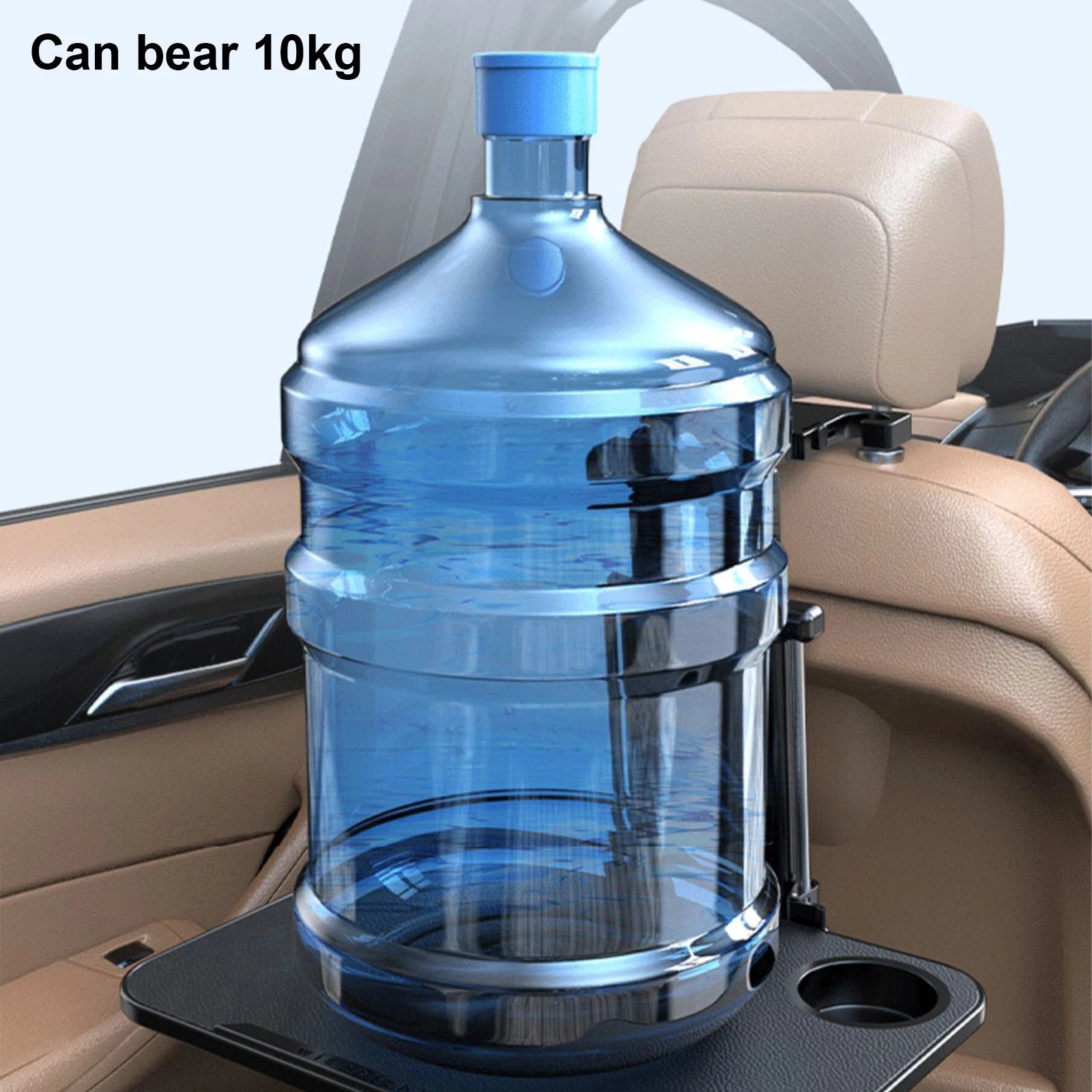 Car Eating Tray - Adjustable Height Back Seat Laptop Table, Front Passenger Food Tray, and Phone Holder, Custom fit for Car